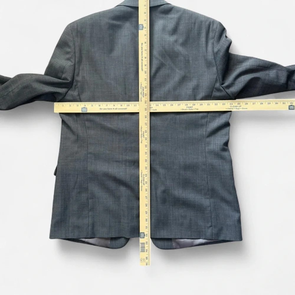 Lauren Ralph Lauren Men's 46L Gray Wool‎ Blend Blazer Classic Two Button Jacket